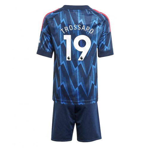 Stroje piłkarskie Arsenal Leandro Trossard #19 Koszulka Wyjazdowej dla dzieci 2025-26 Krótki Rękaw (+ szorty)